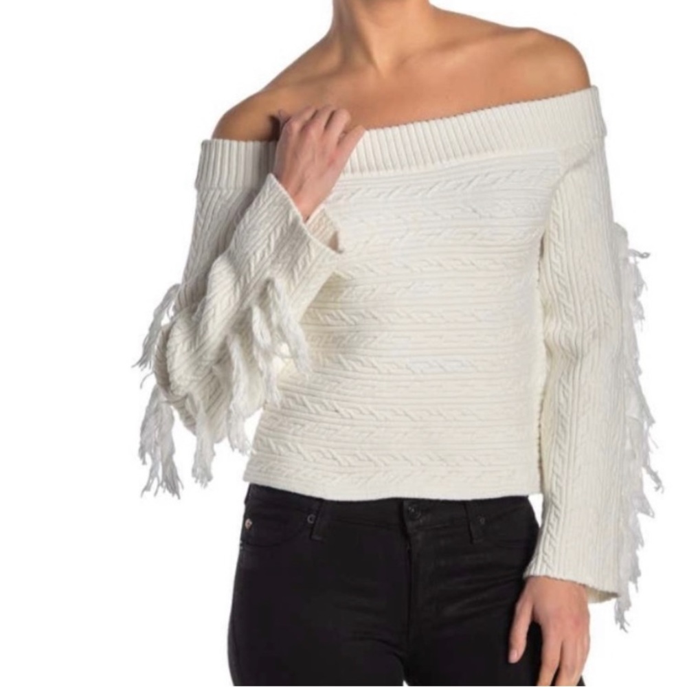 NWT Rachel Roy ivory sweater top size small